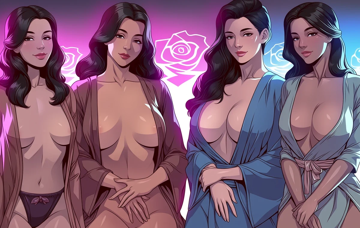 Adult manhwa creators together in a private illustration studio